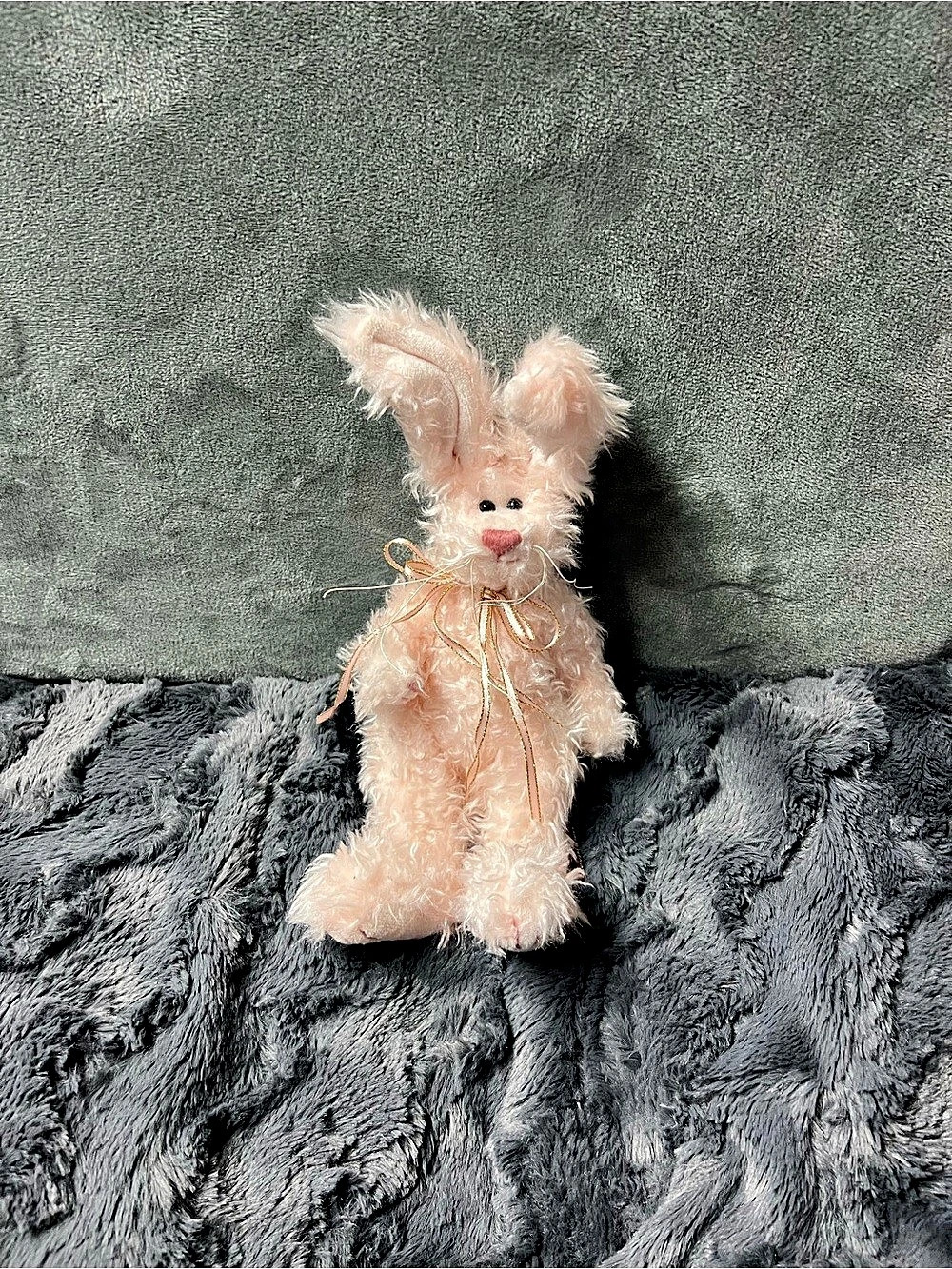 Vintage Ty Attic Treasures Blush Bunny Rabbit 1993 Pink Plush 11”